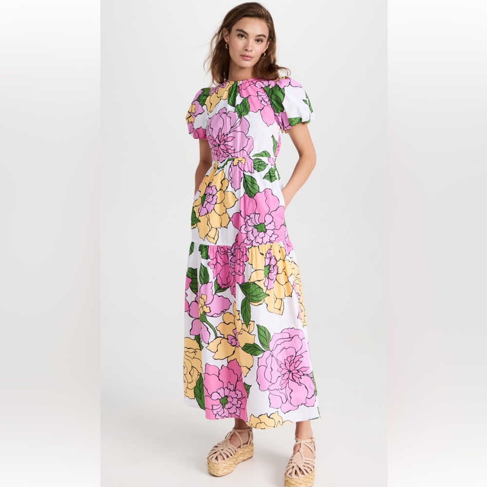 Banjanan Valeria Long Dress Puffy Sleeves